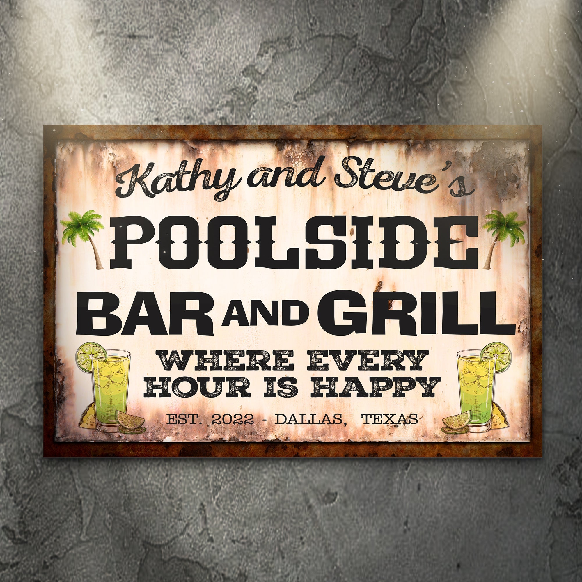 Poolside Bar And Grill Sign III