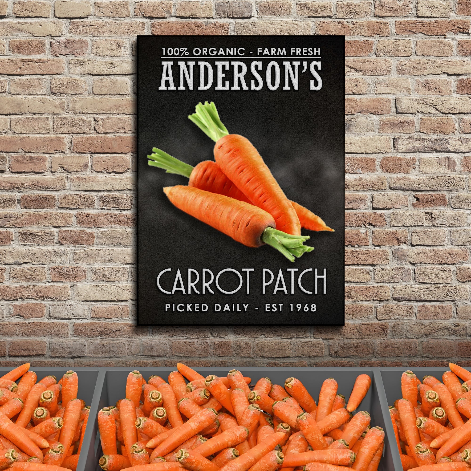 100% Organic Carrot Patch Sign