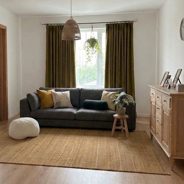 Tamaya Plain Woven Textured Cotton Curtains