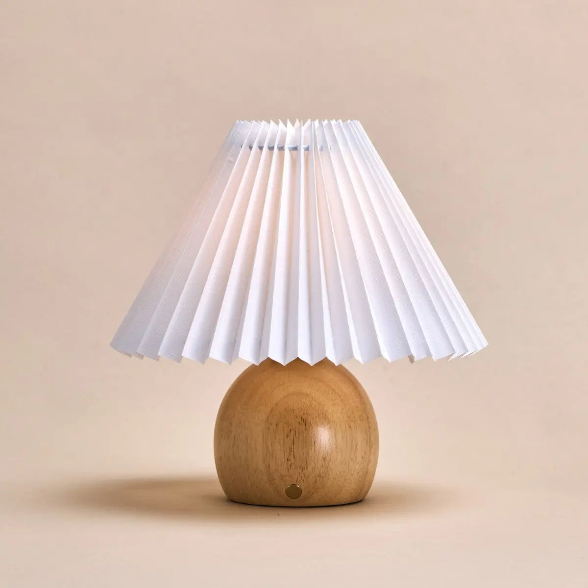 Nathalie Light Brown Modern and Retro Rechargeable Lamp l Dimmable, Wood and Paper Beautiful Paper Shade-4