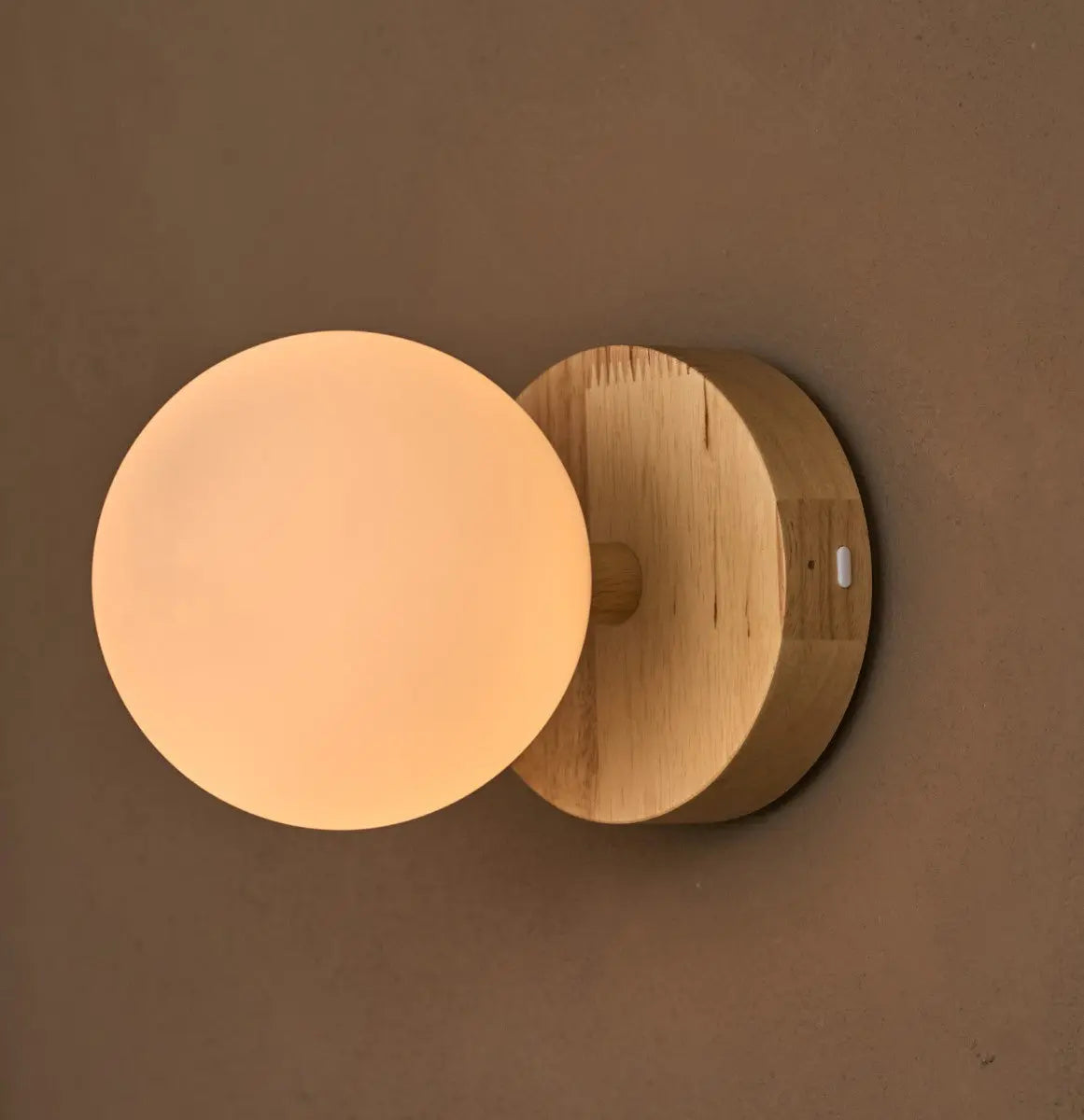 Richella Wooden & Glass Wall Light – Rechargeable & Cordless-4