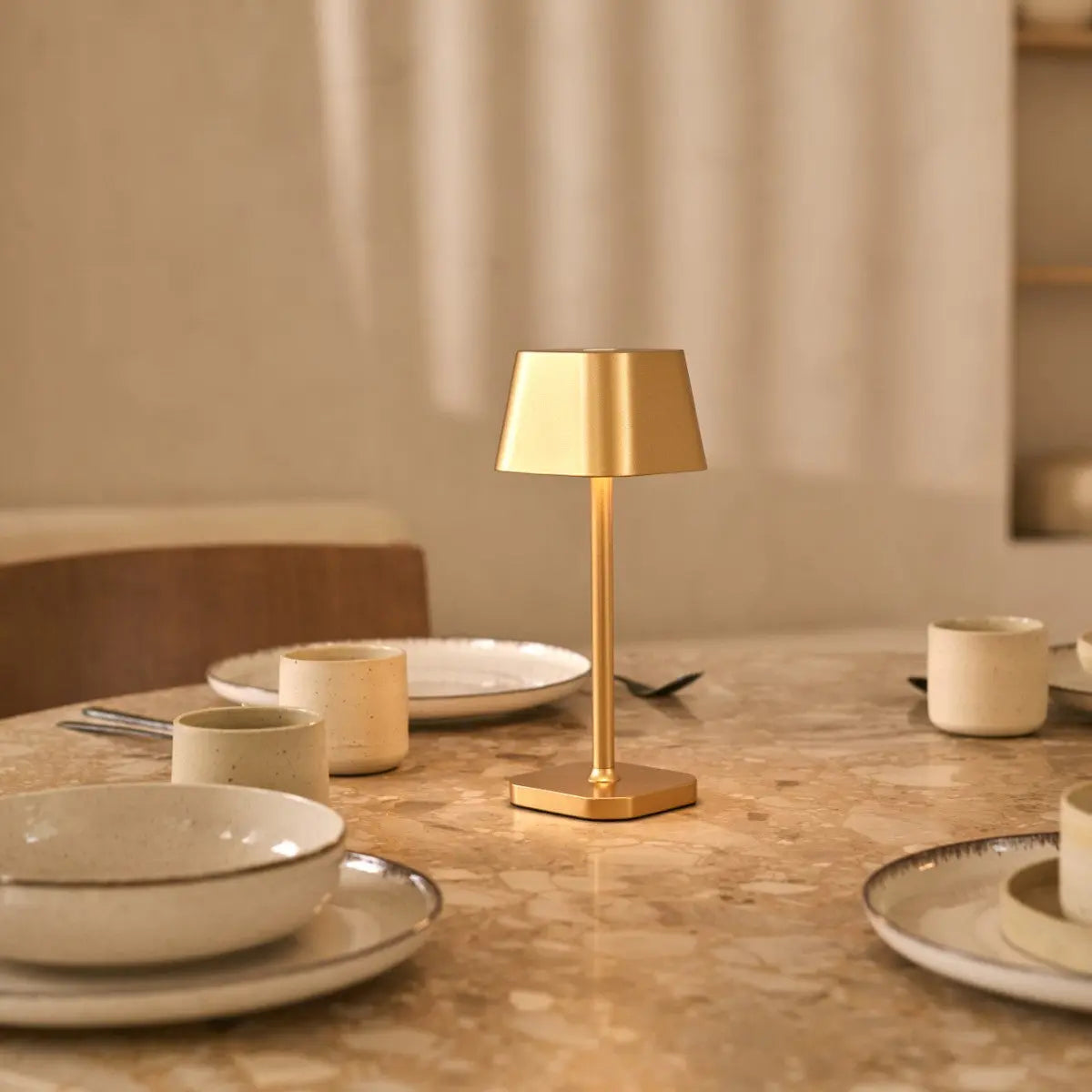 Ava Gold Rechargeable Table Lamp | Cordless, Dimmable & Stylish-1