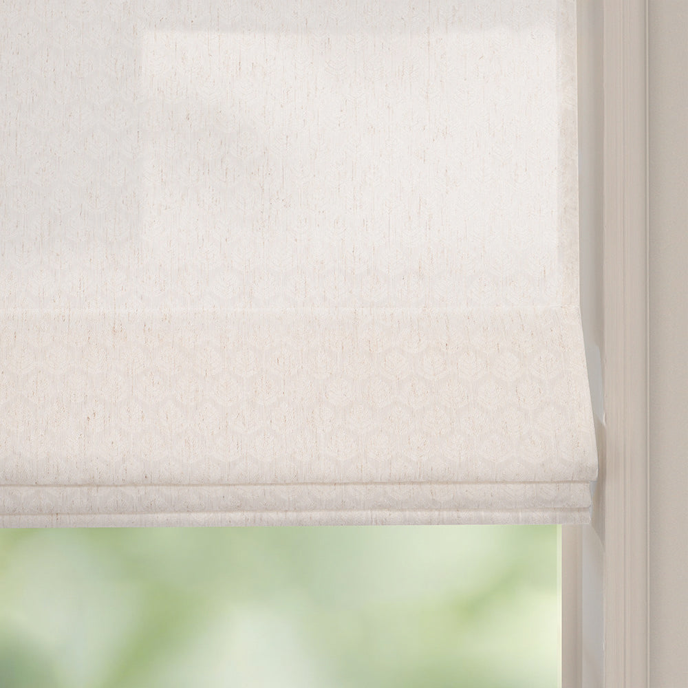 Teagan Wheat Textured Roman Shade