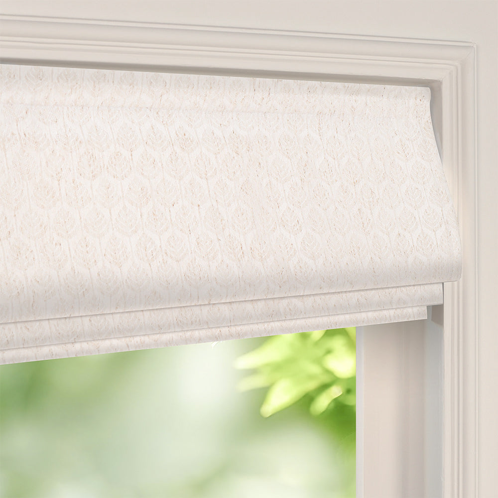 Teagan Wheat Textured Roman Shade