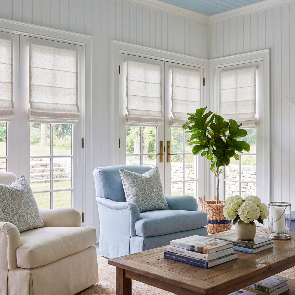 Teagan Wheat Textured Roman Shade