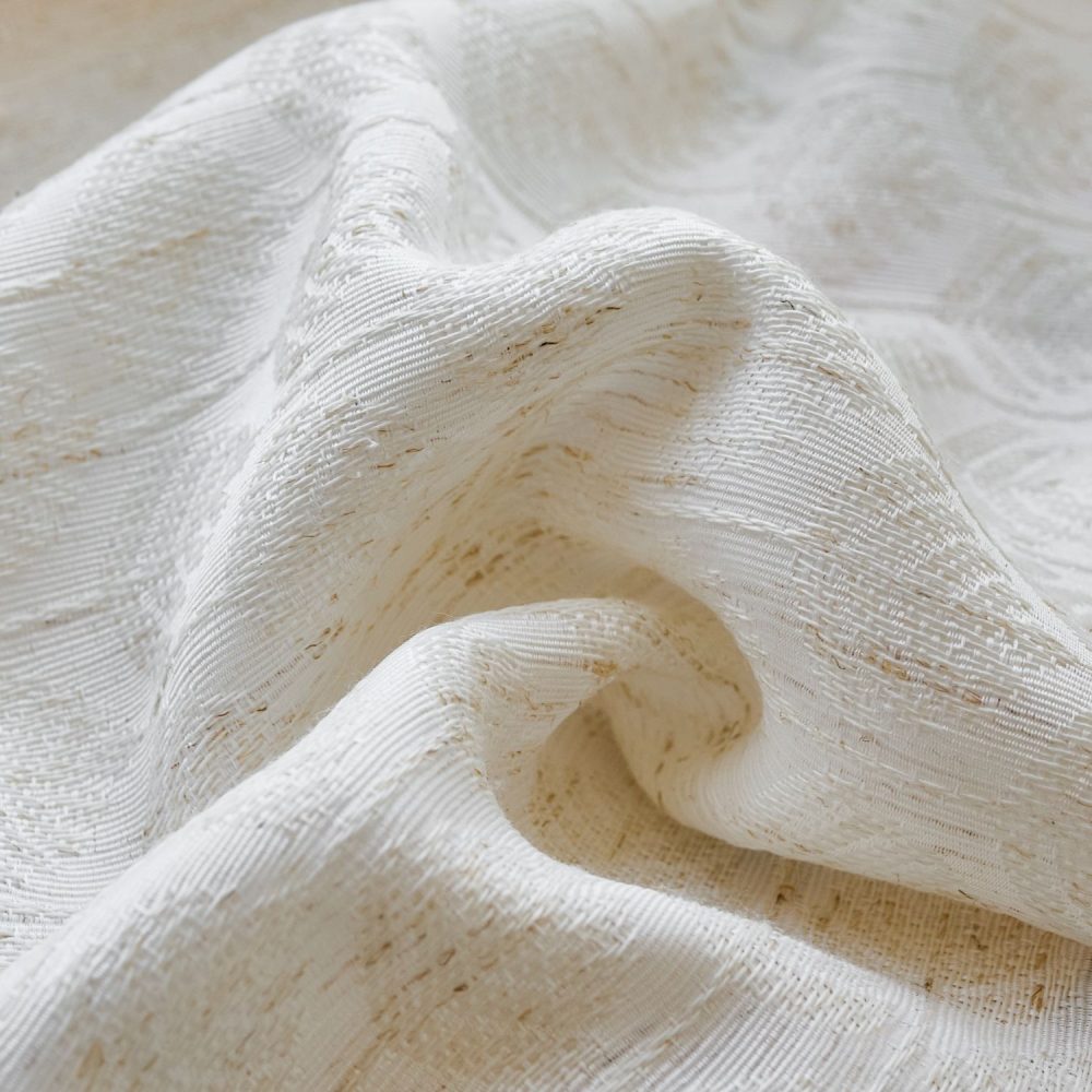 Teagan Subtle Floral Textured Linen Curtains