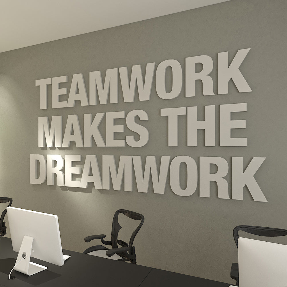 Teamwork Makes The Dreamwork - 3D Office Wall Decor-0