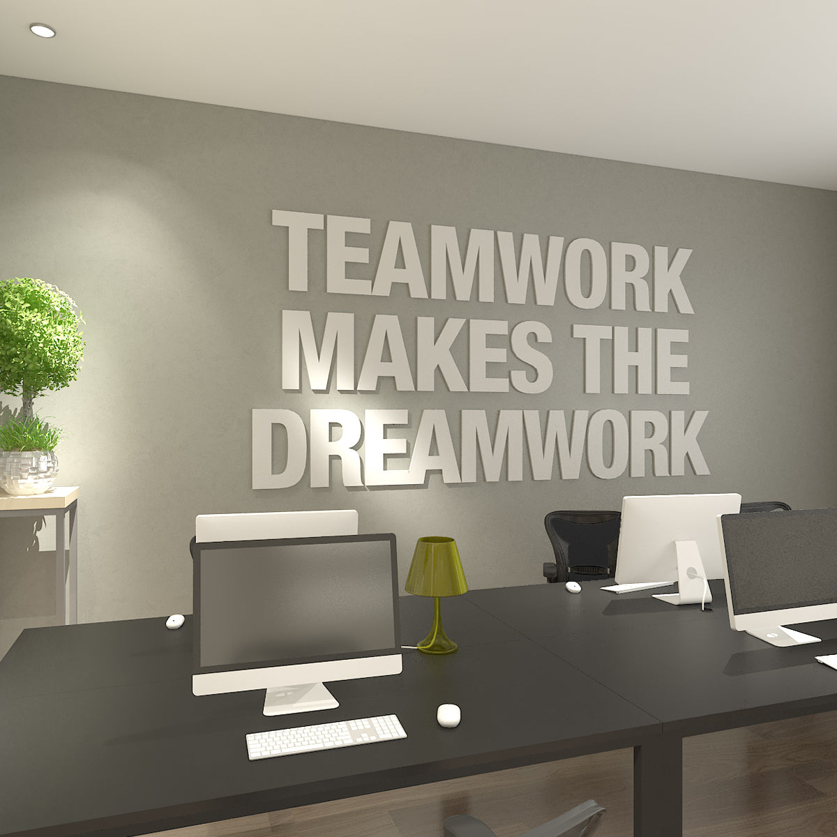 Teamwork Makes The Dreamwork - 3D Office Wall Decor-1