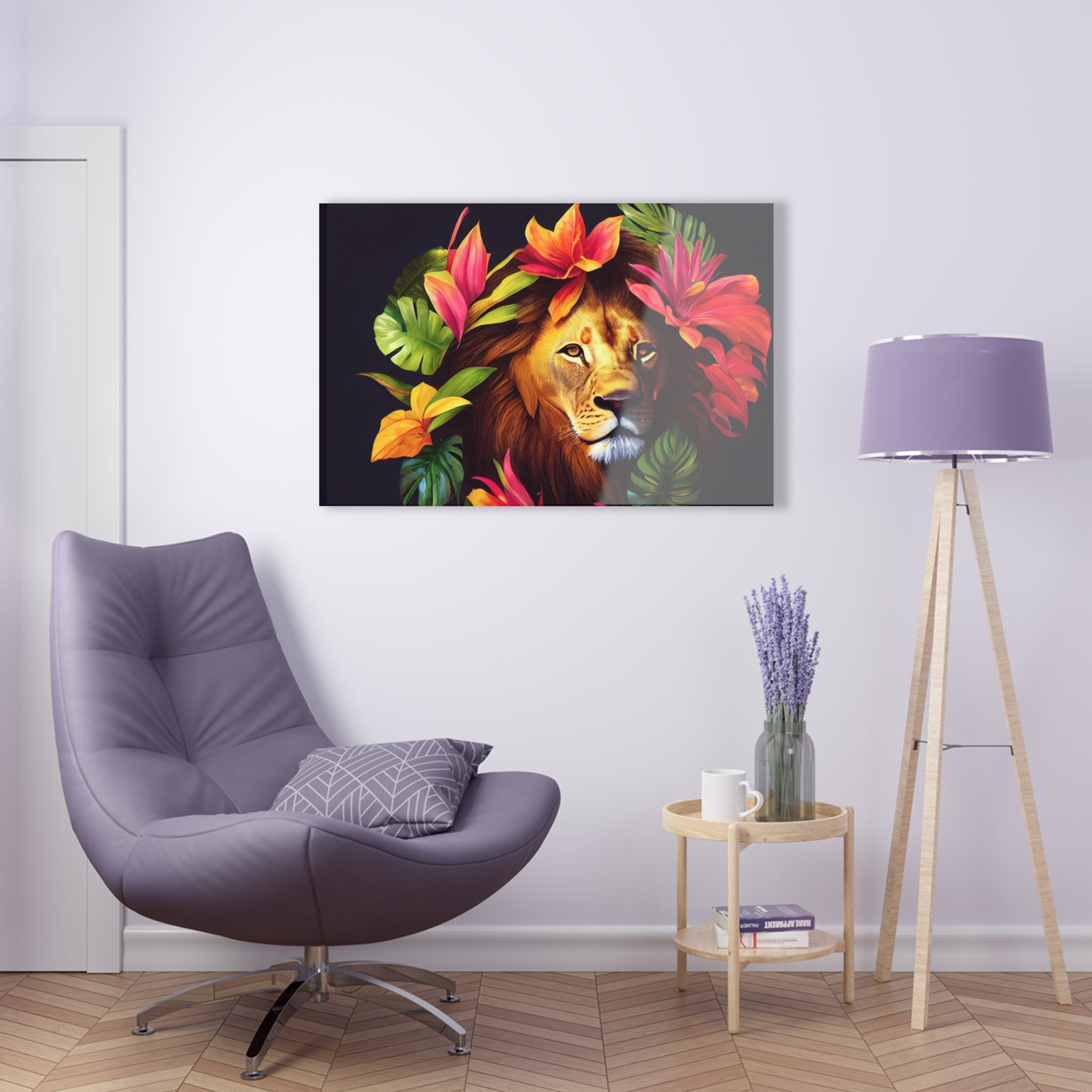 Tempered glass art, portrait Wildlife animal