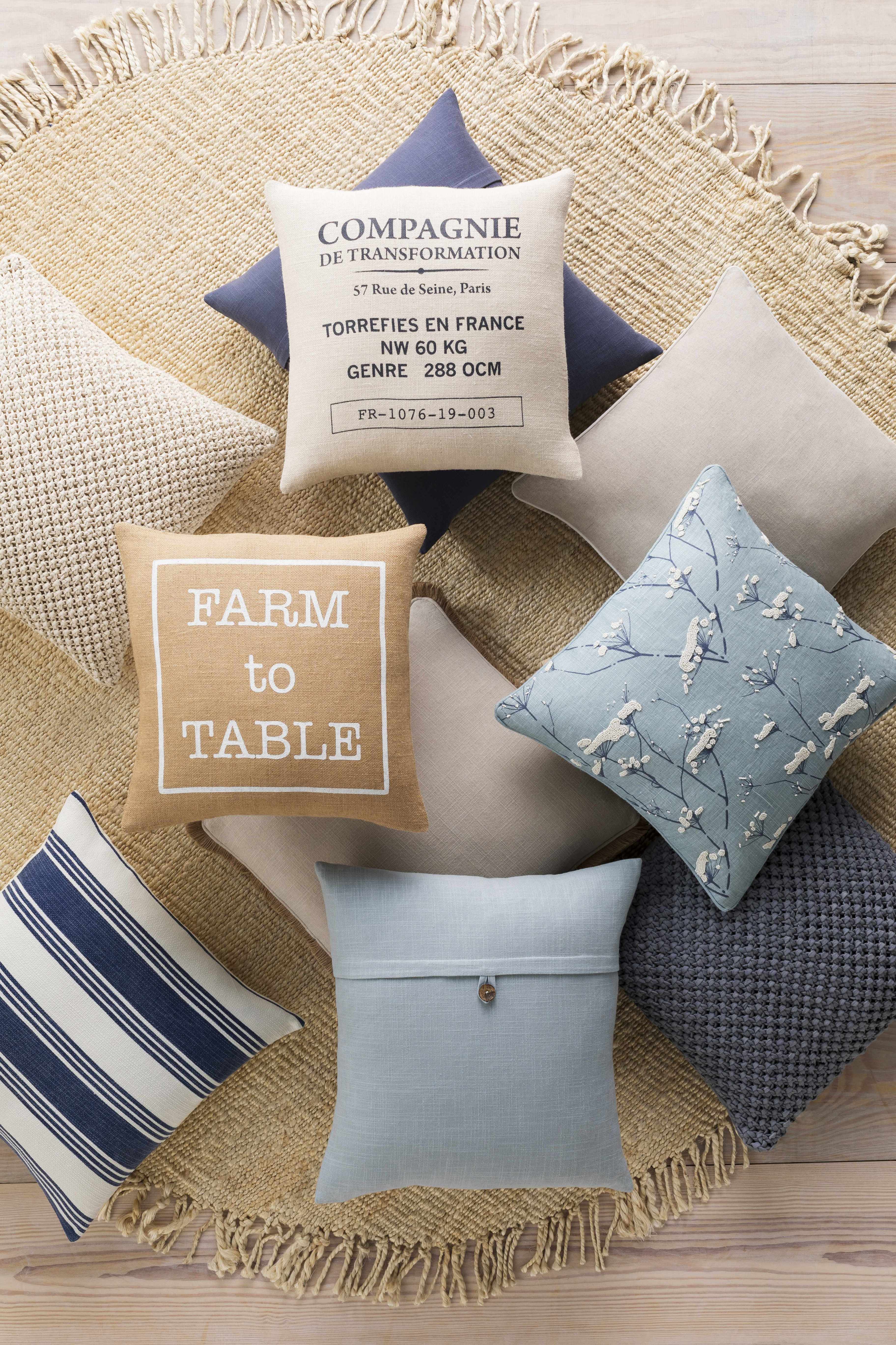 Farm to Table - Jute Square Pillow Cover - Clearance-2