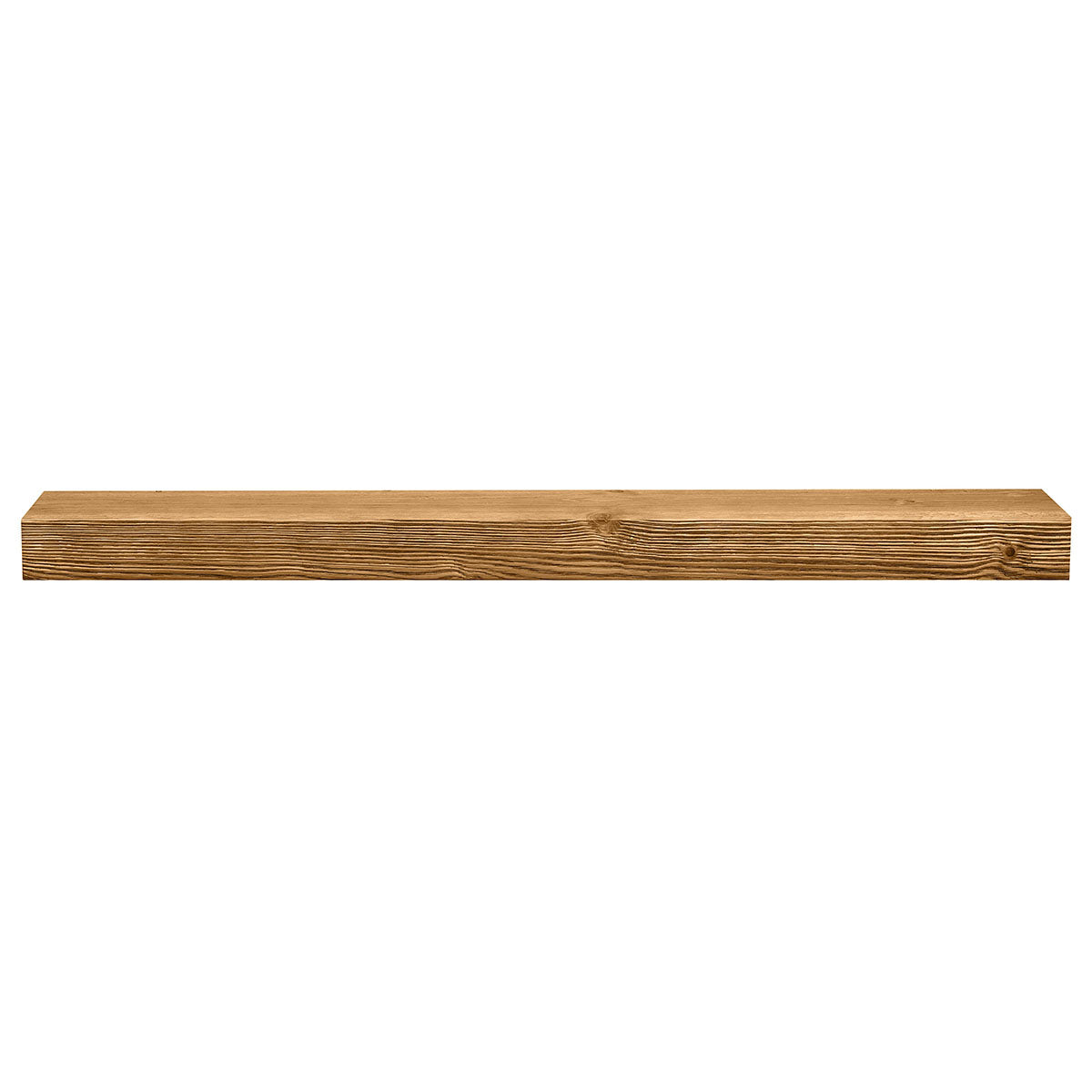 Textured Solid Floating Timber Fireplace Mantel Shelf