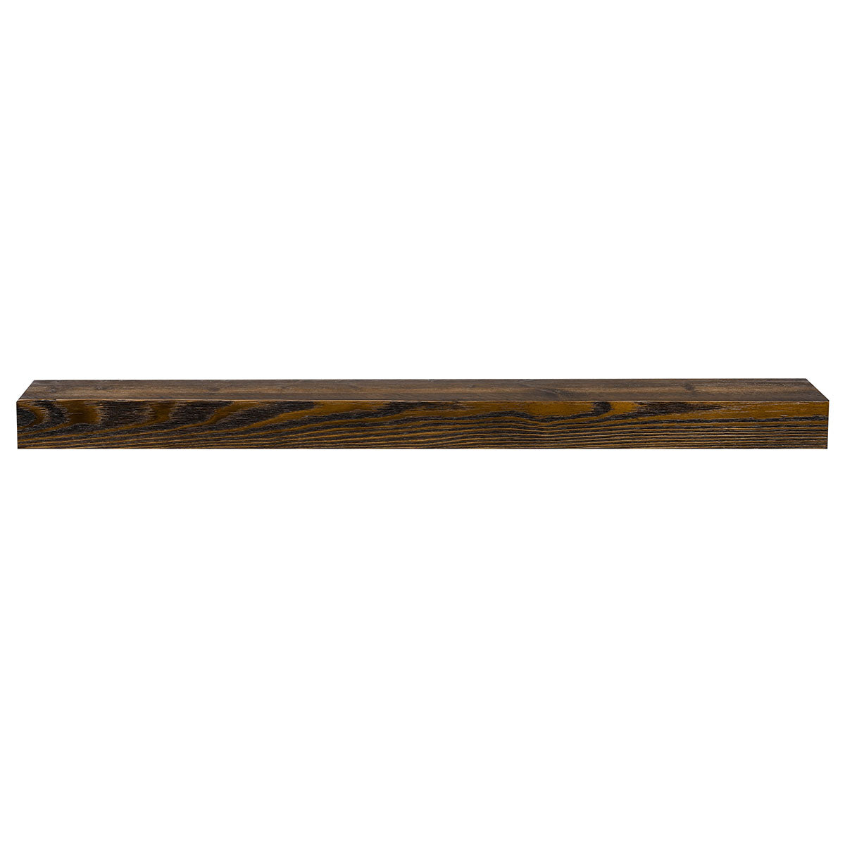 Textured Solid Floating Timber Fireplace Mantel Shelf