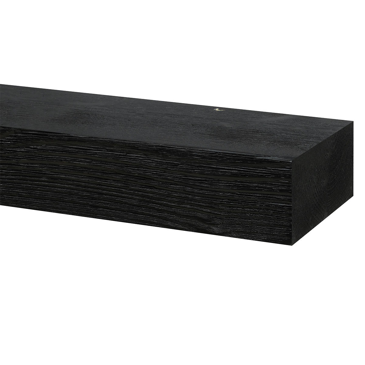 Textured Solid Floating Timber Fireplace Mantel Shelf