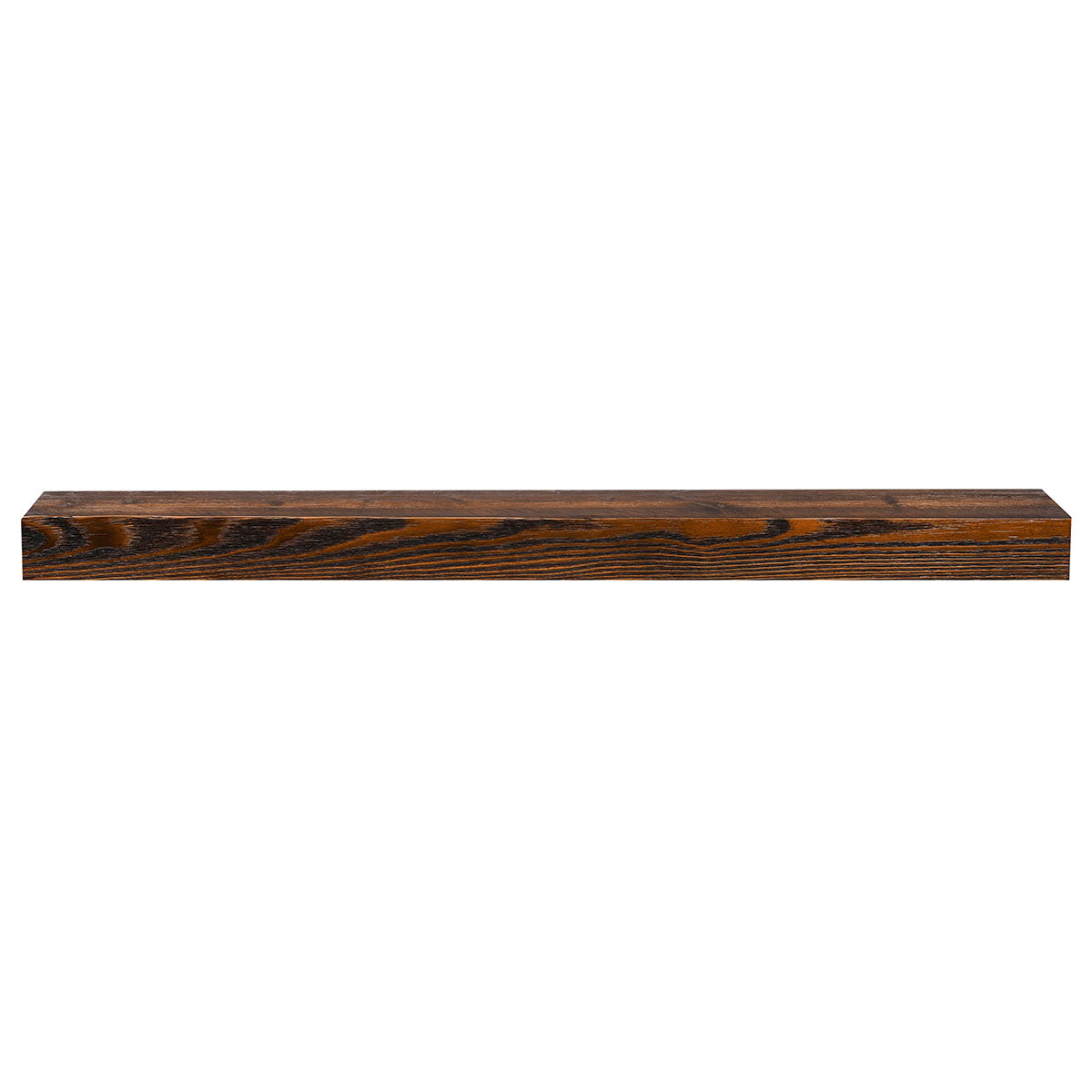 Textured Solid Floating Timber Fireplace Mantel Shelf