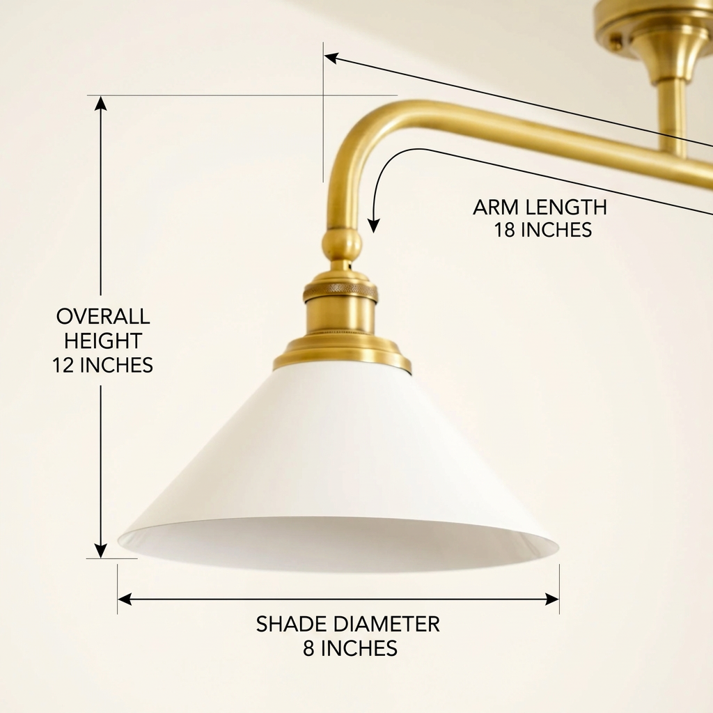 Brass Two-Head Pendant Light with Ceramic Shades | Kitchen Island Fixture