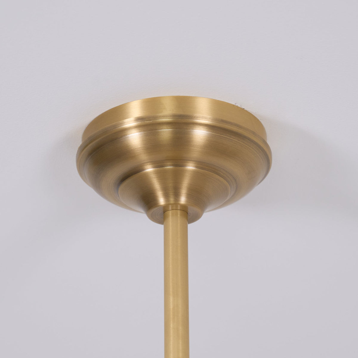 Brass Two-Head Pendant Light with Ceramic Shades | Kitchen Island Fixture