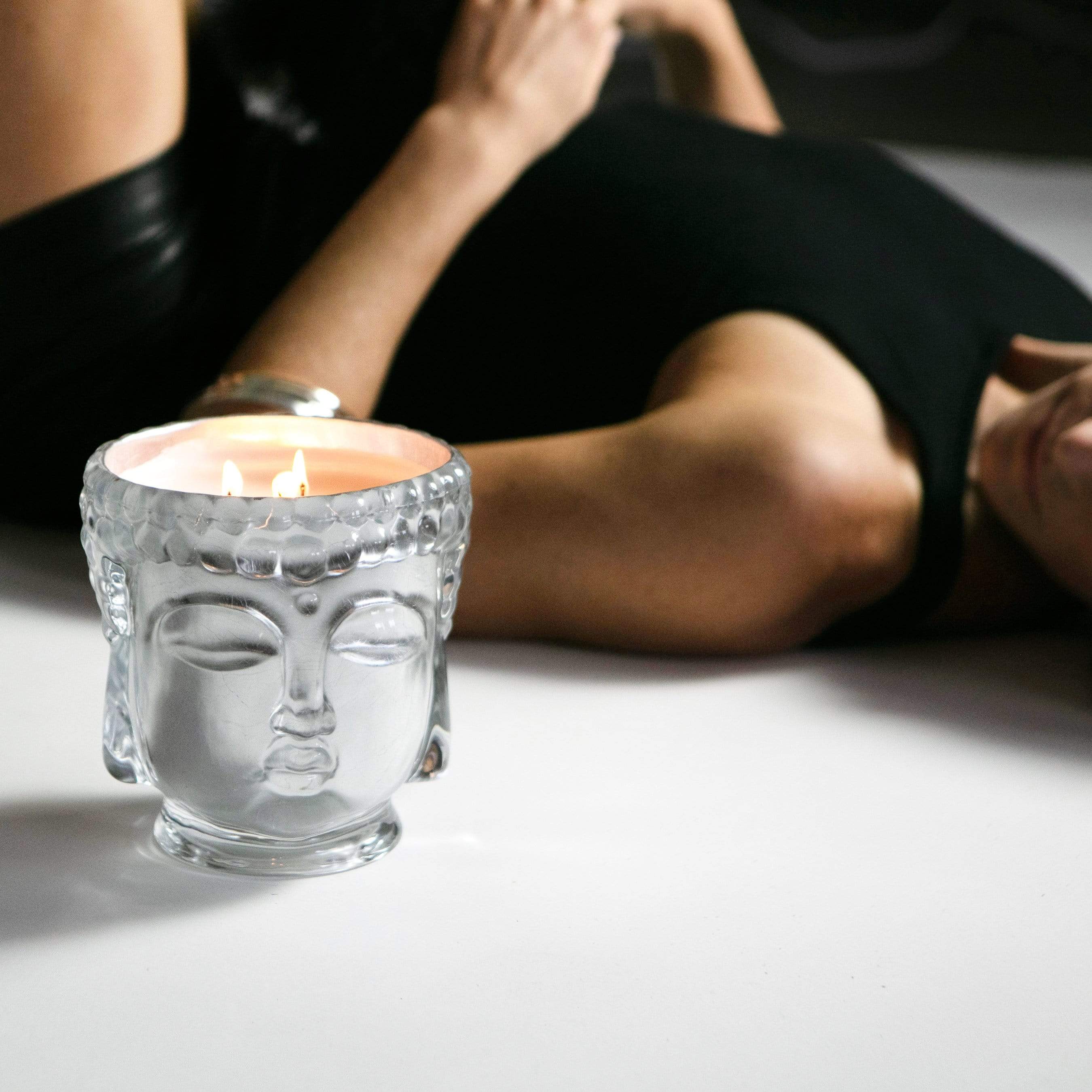 Glass Buddha Candle-2