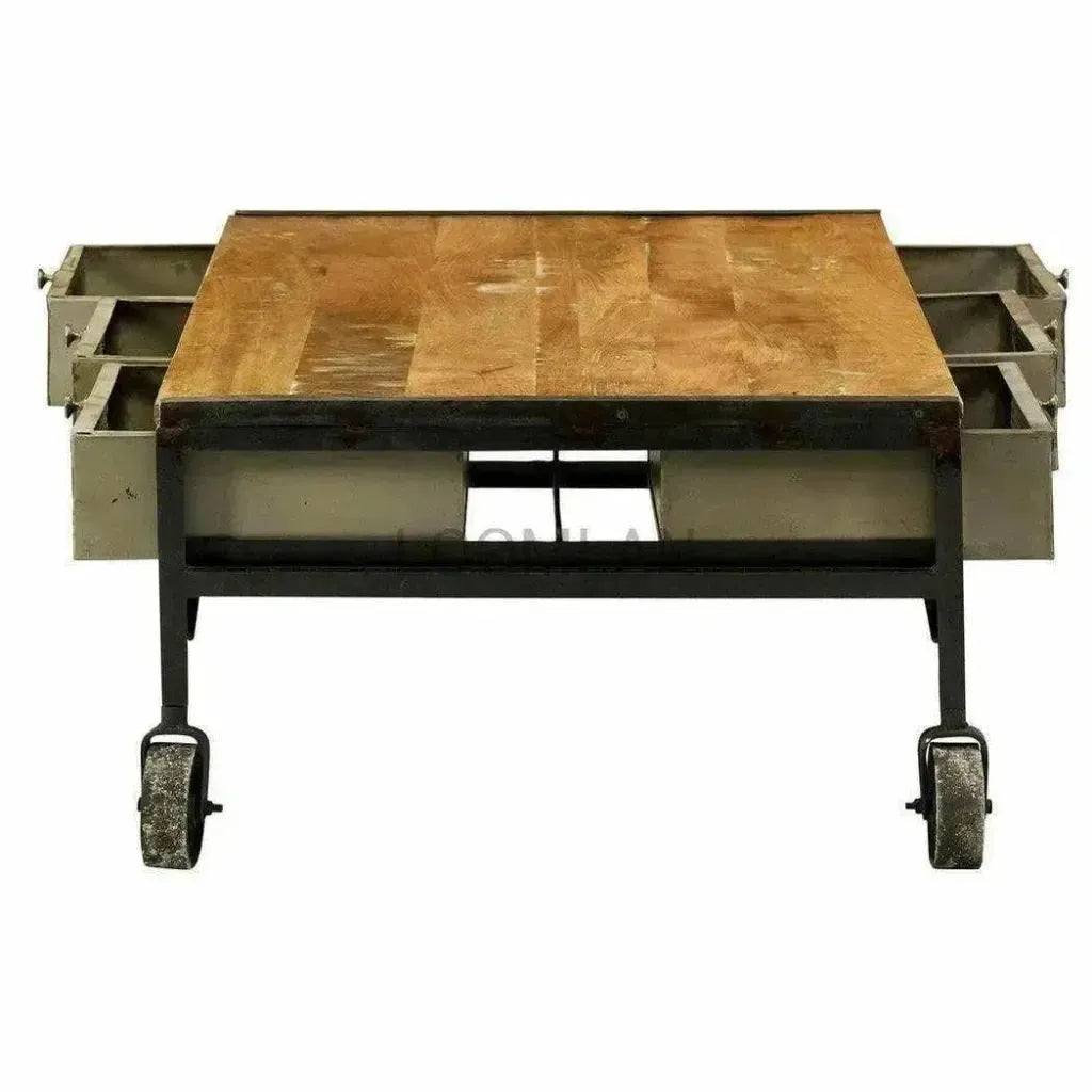 Torlen Rectangular Coffee Table With Wheels