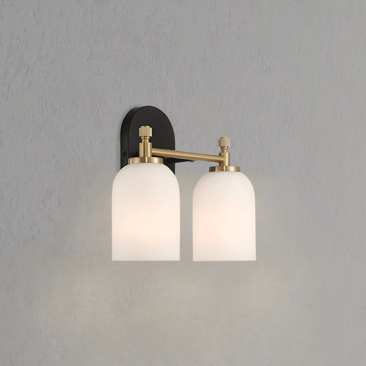Traditional Vanity Light over Bathroom Mirror | 2/3-Light Wall Sconce with White Frosted Glass — 2 Sizes Available