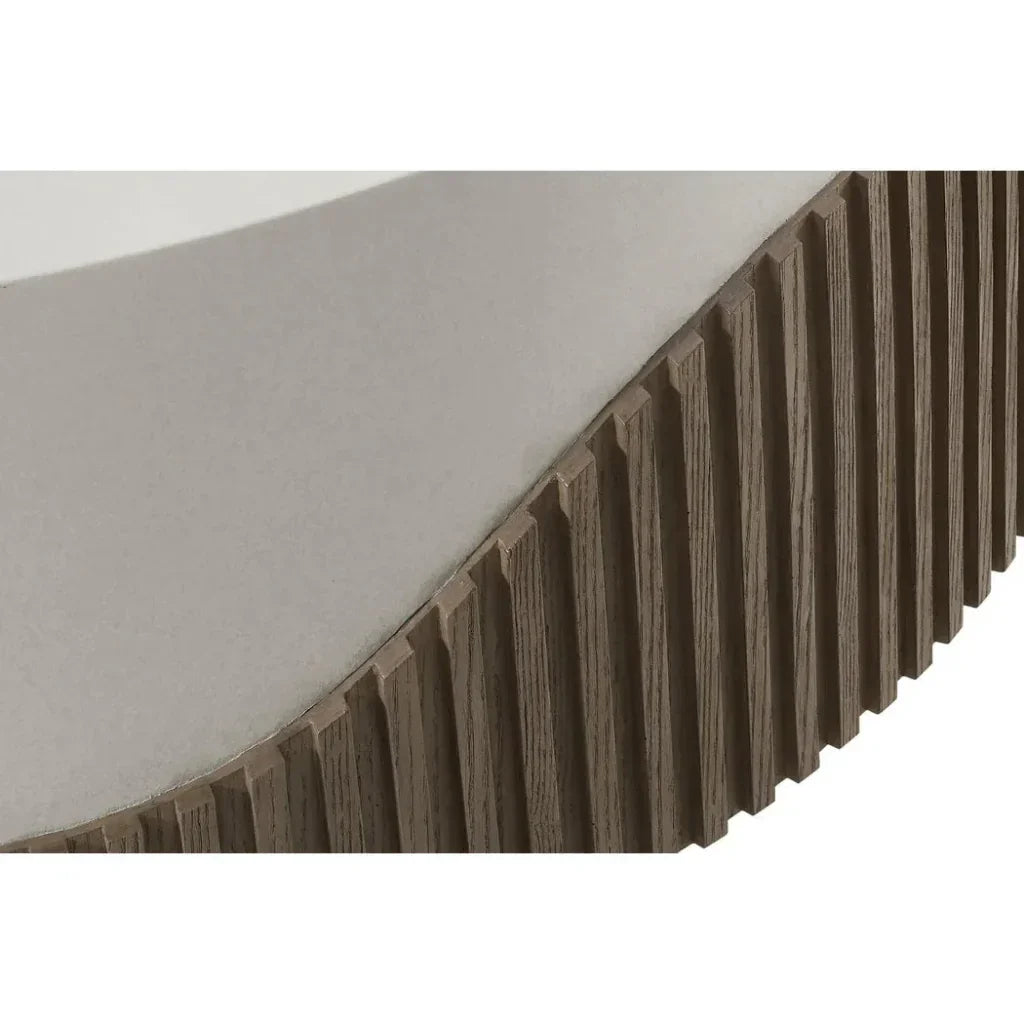 Tranquility Round White Outdoor Coffee Table