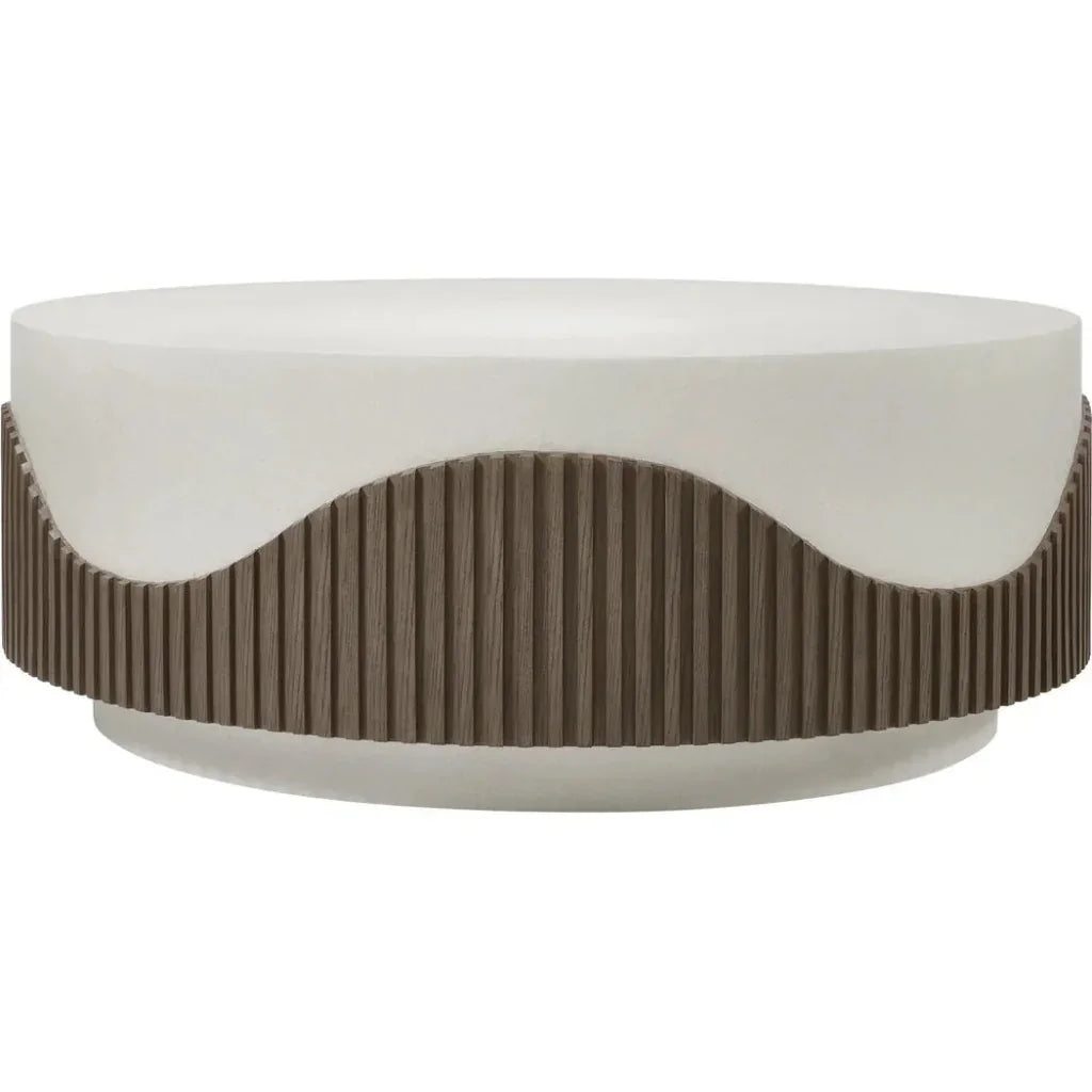 Tranquility Round White Outdoor Coffee Table