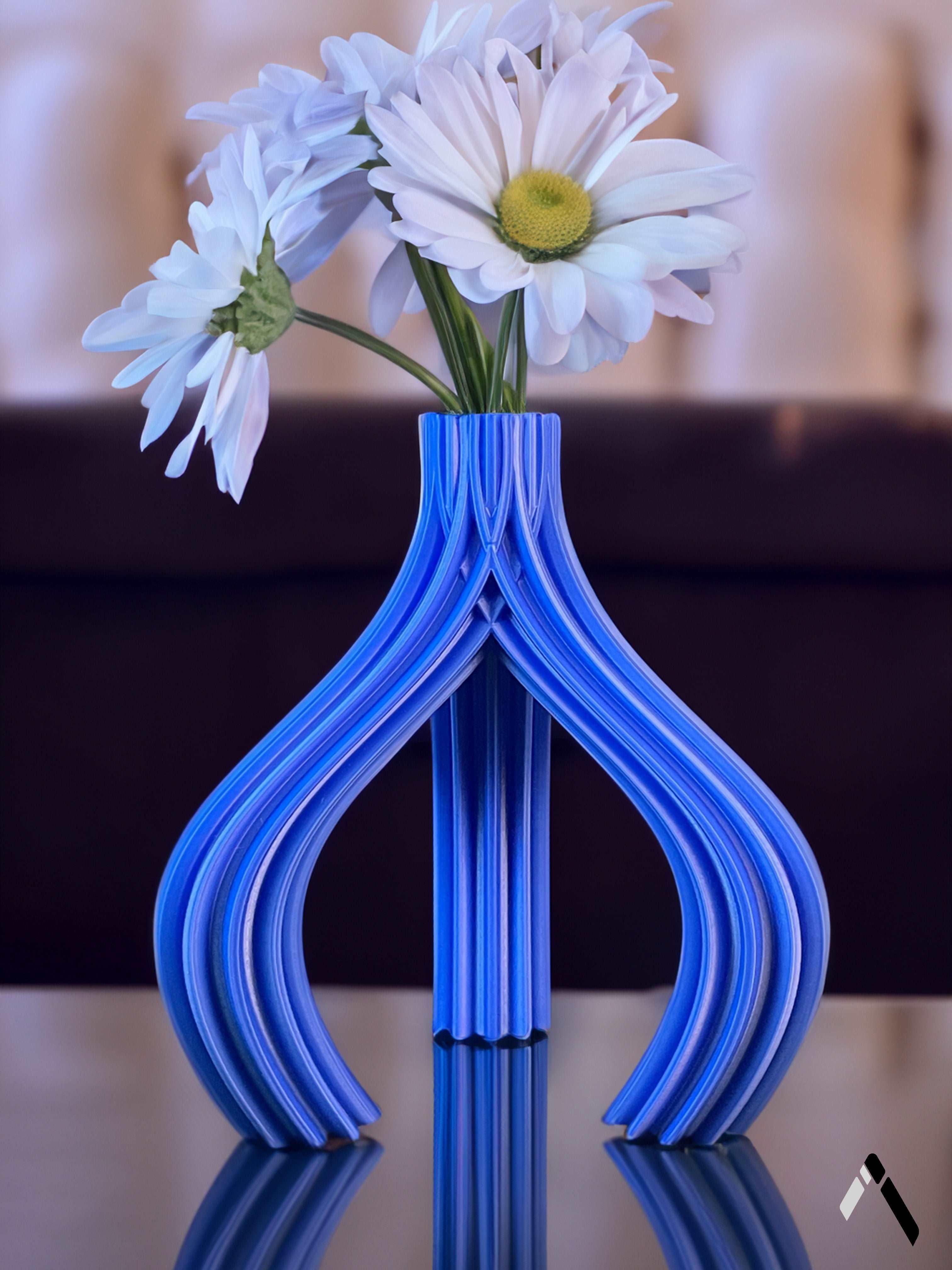 Triangular Vase - Blue Color-0