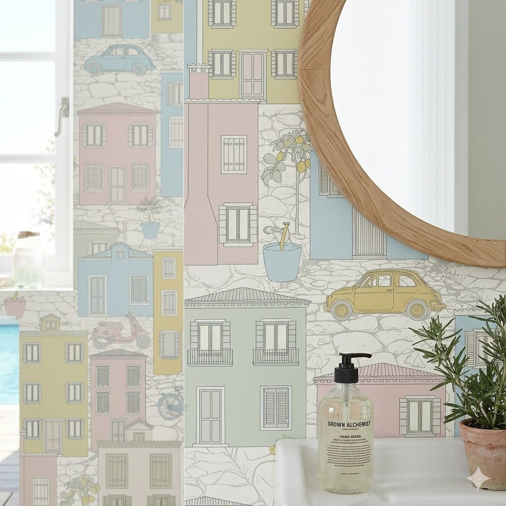 Amalfi Wallpaper by Margaret Clavell