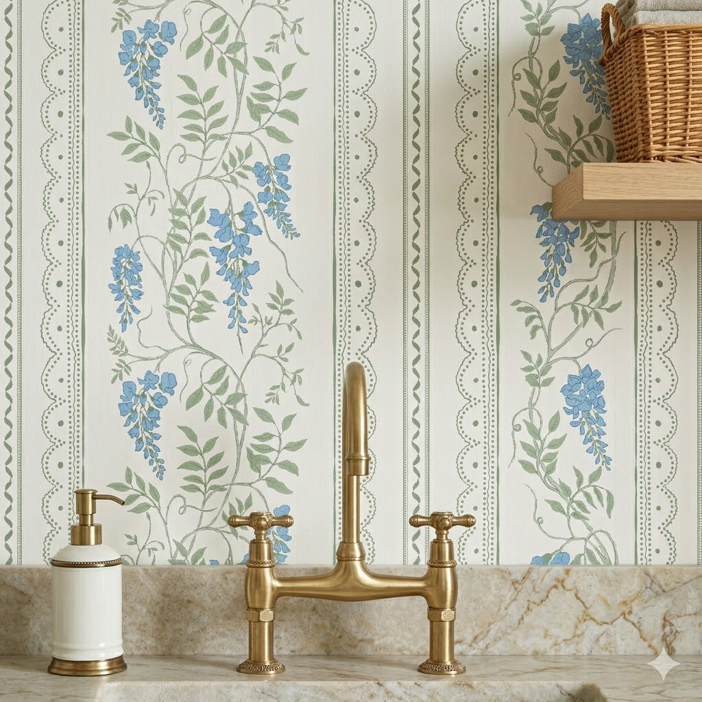 Loretta Wallpaper by The Bright Leaf Design