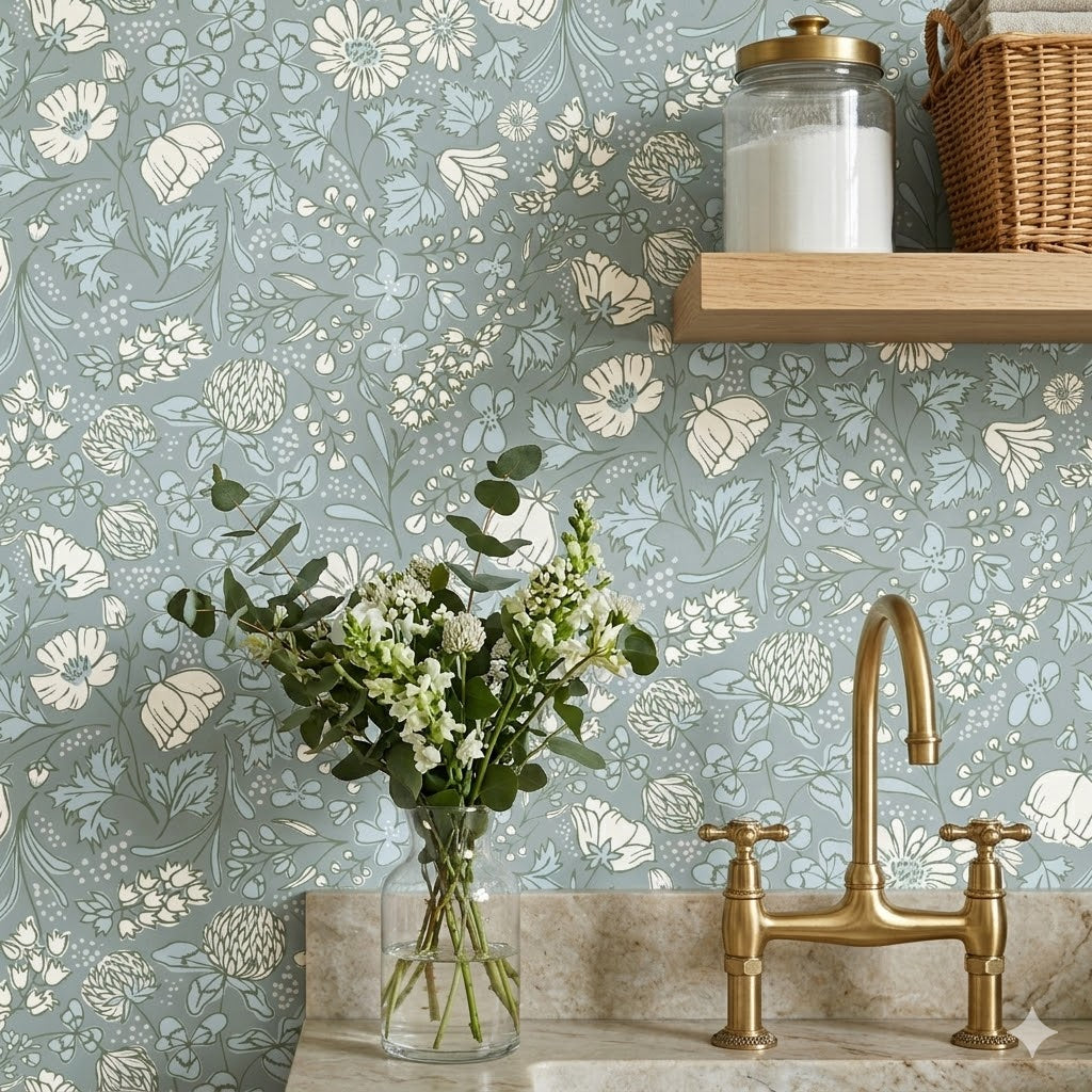 Holles Wallpaper by The Bright Leaf Design