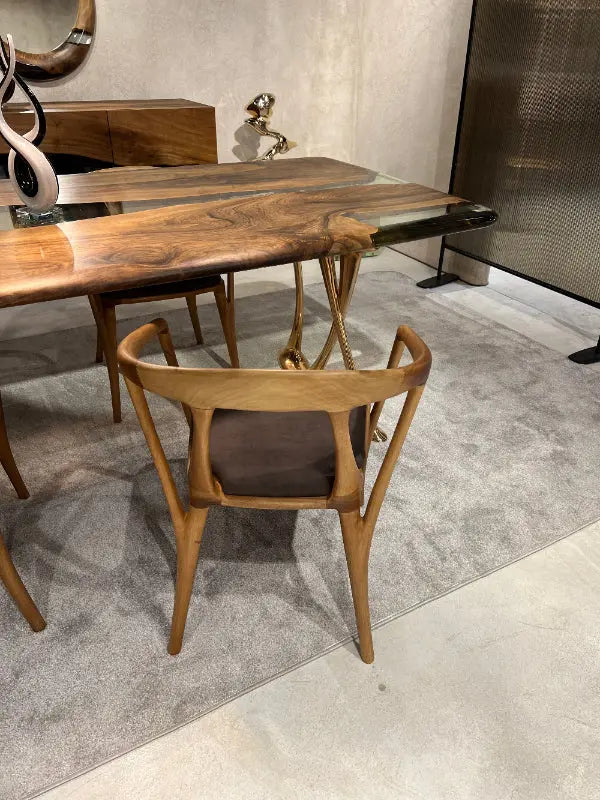 Luxury Premium Solid Walnut Chair - Italian Style