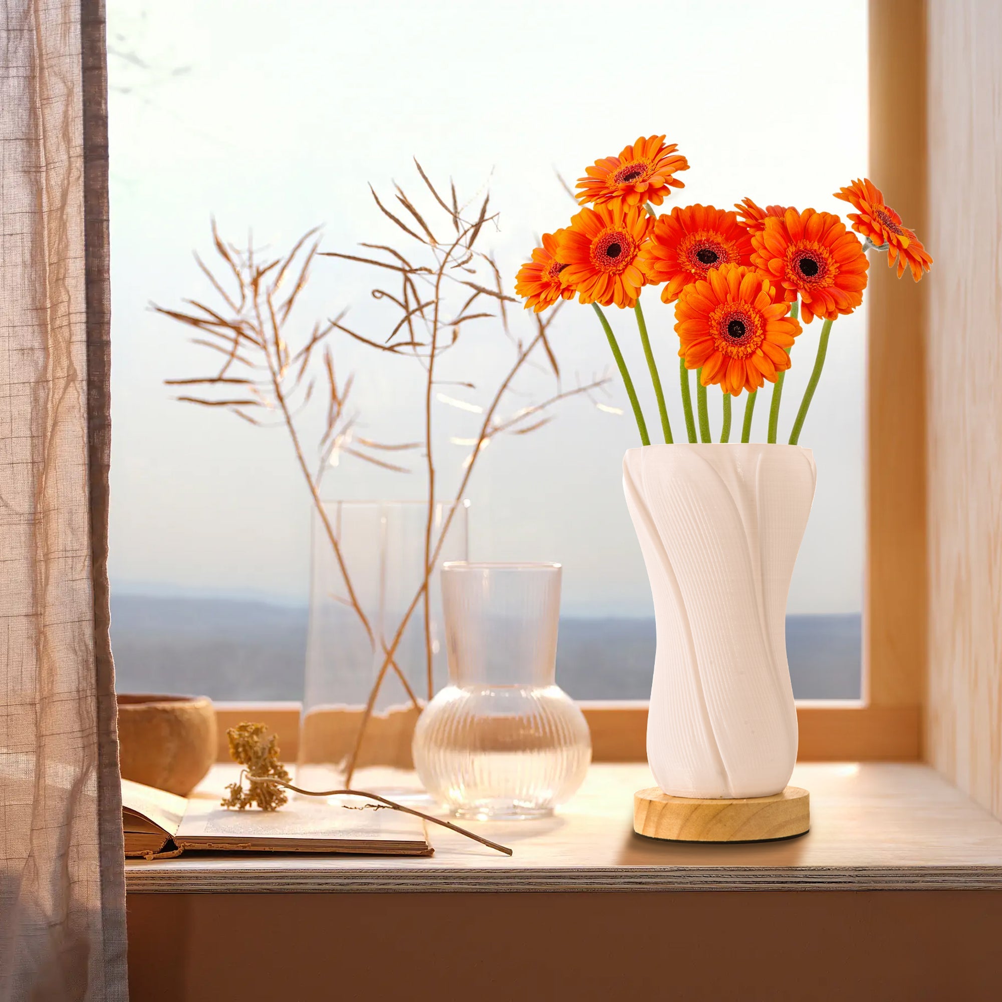 Frosted Glass Vase lamp-3