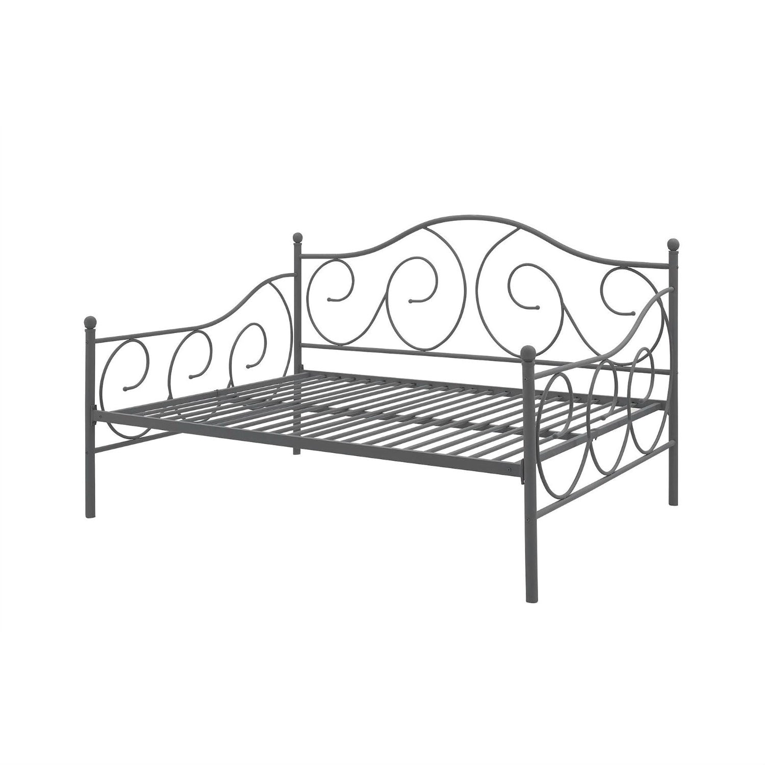 Full size Metal Daybed Frame Contemporary Design Day Bed in Bronze Finish-0