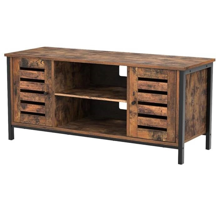 Modern Mid-Century Industrial Metal Wood TV Stand for TV up to 50-inch-3