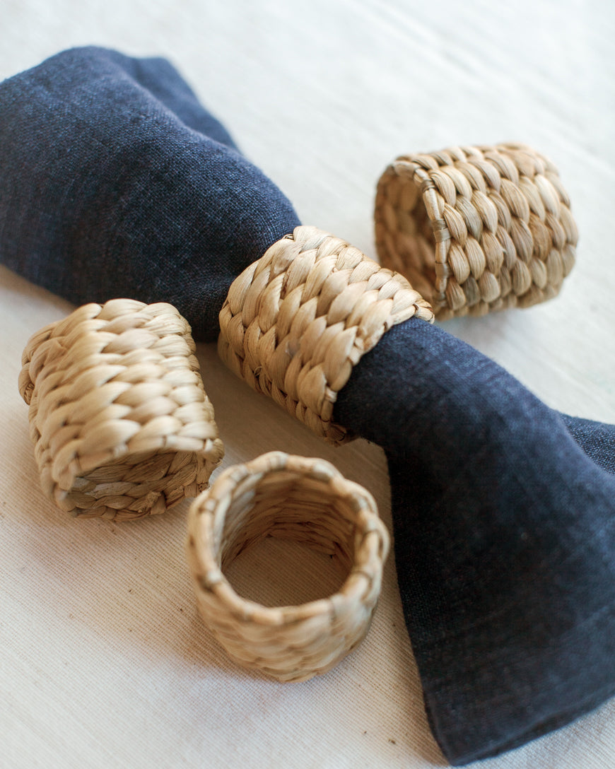 Water Hyacinth Napkin Ring Set-1