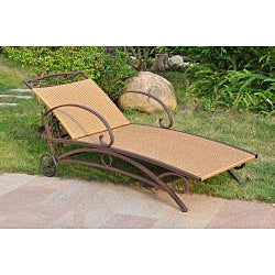 Resin Wicker / Steel Multi-Position Chaise Lounge Chair Recliner-1