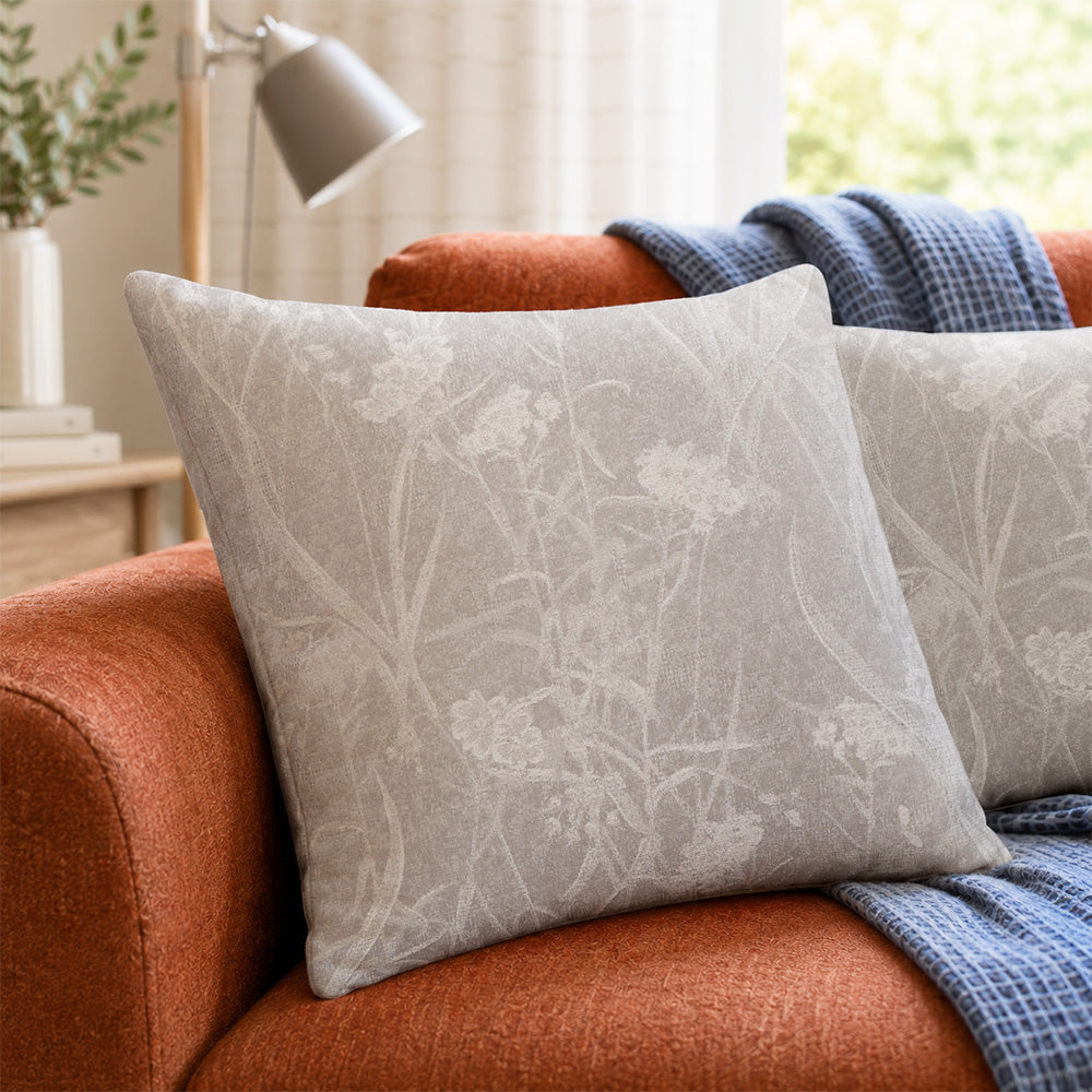 Vale Subtle Botanical Jacquard Pillow Covers
