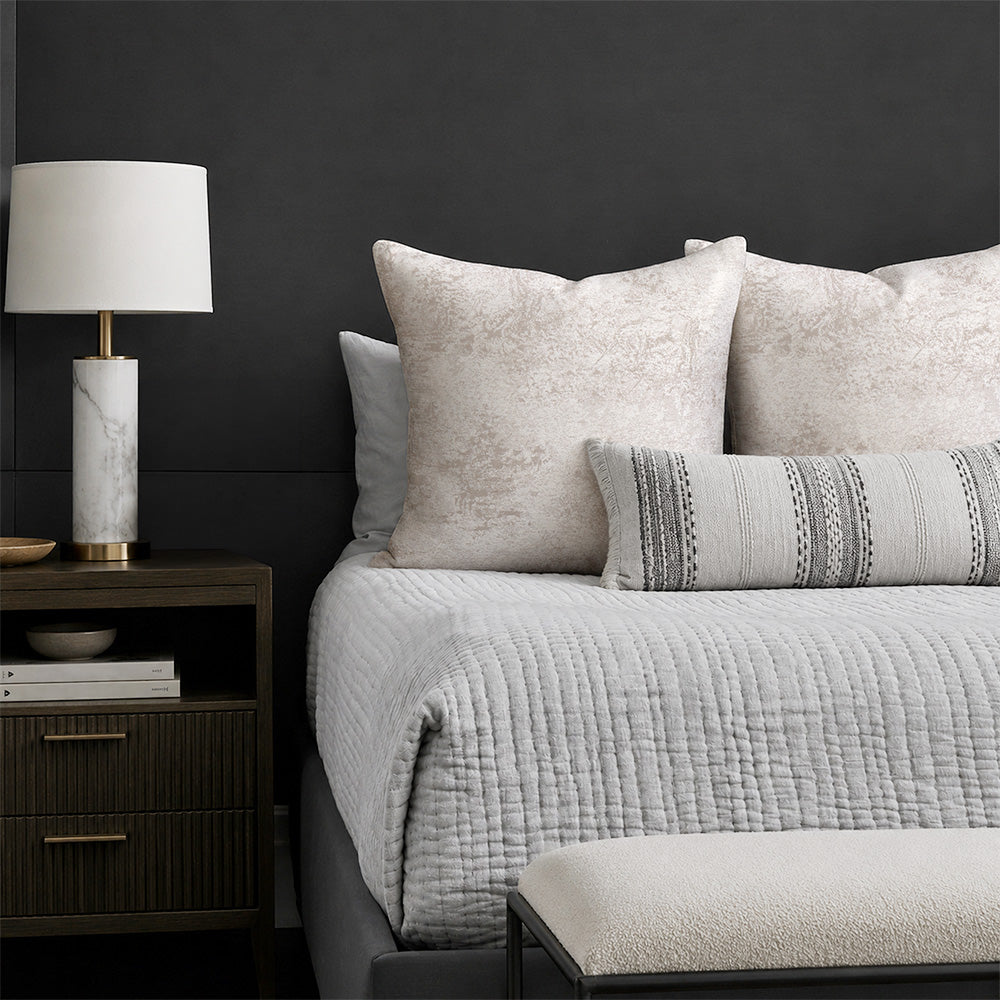 Vale Subtle Botanical Jacquard Pillow Covers