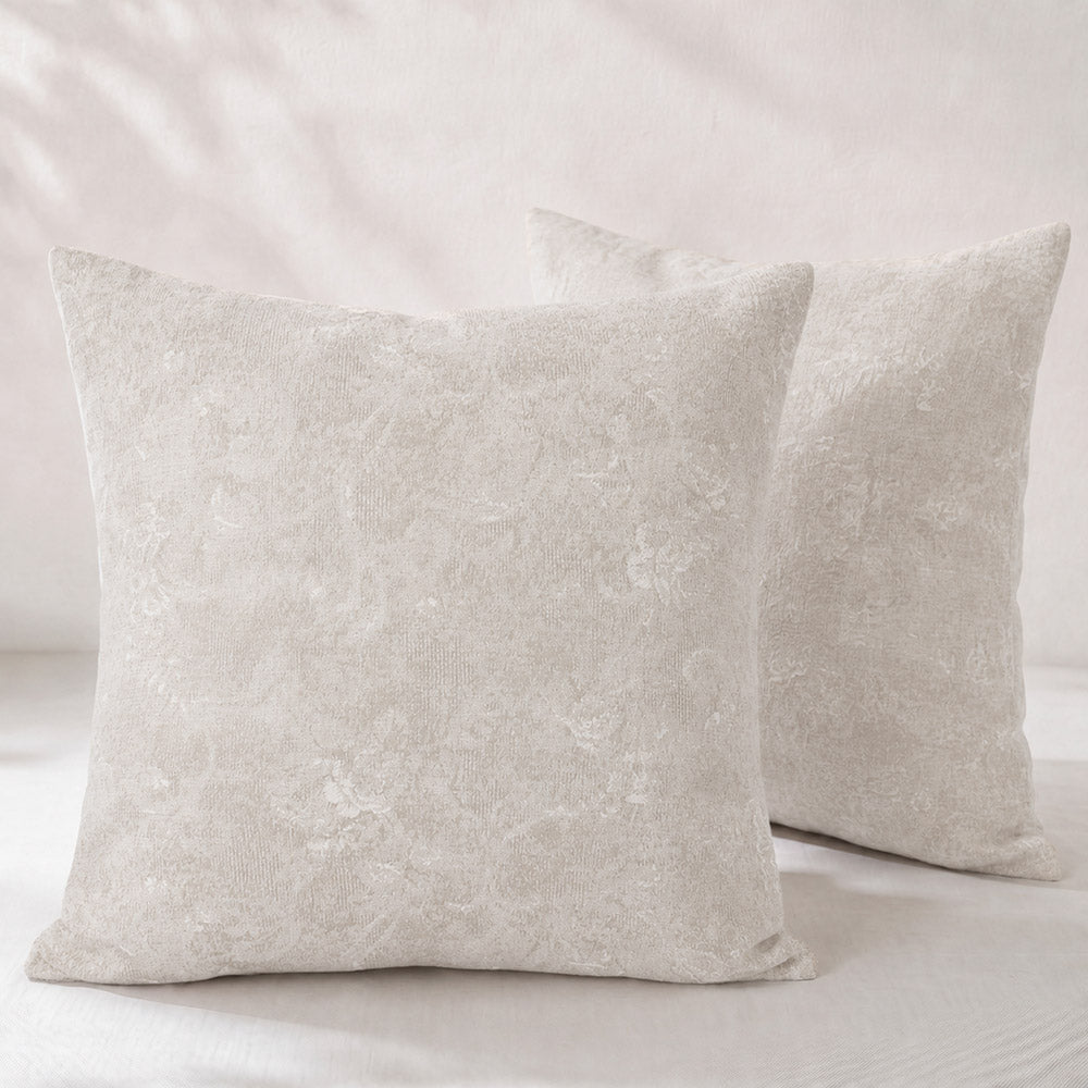 Vale Subtle Botanical Jacquard Pillow Covers