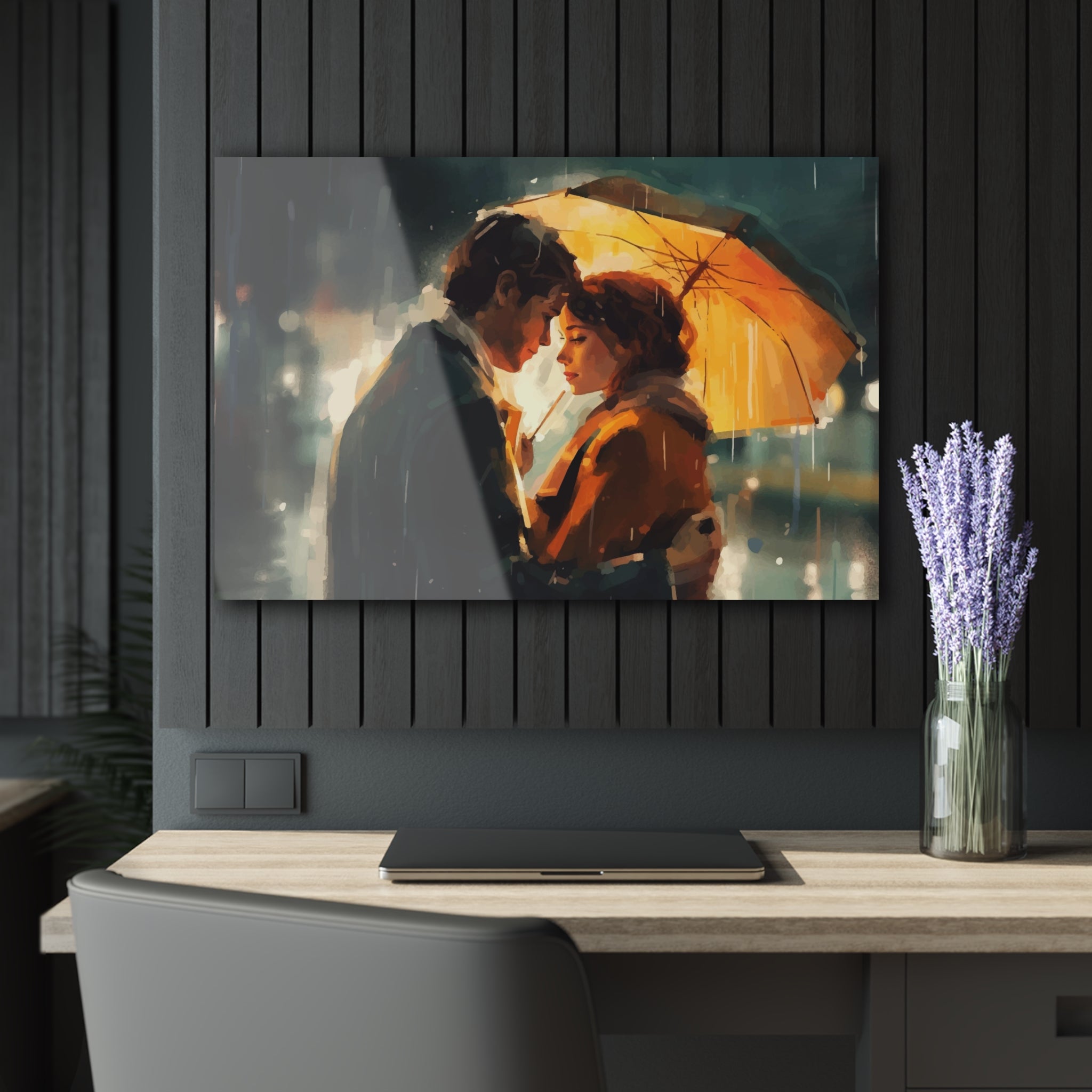 Valentine tempered glass wall art