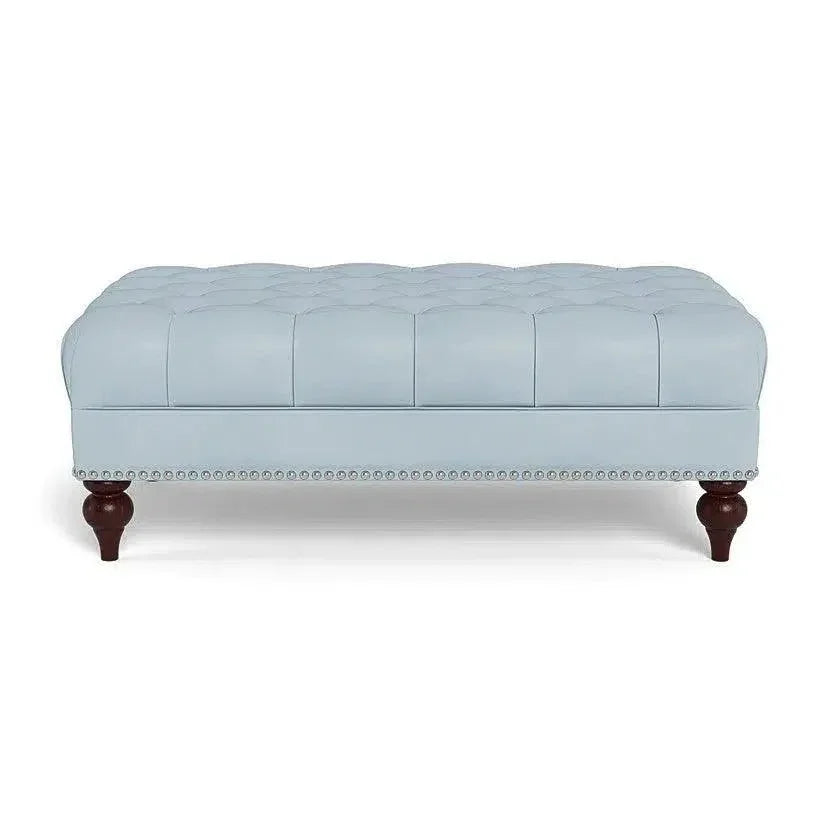 Victoria Leather Ottoman