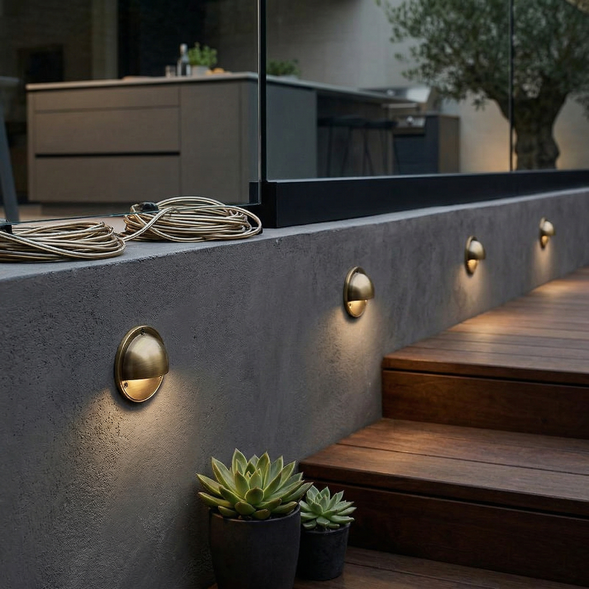 Hardy | Solid Brass Outdoor Wall Sconce with Patina | Compact Porch Light for Entryways