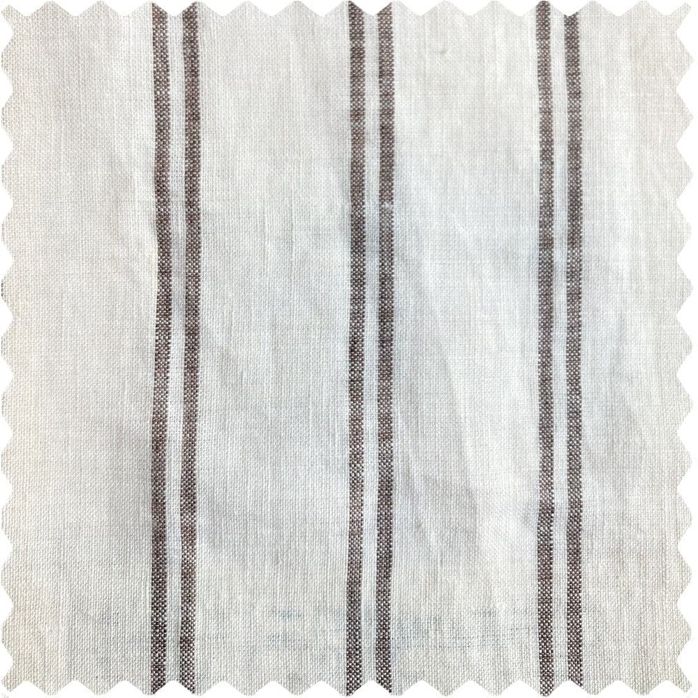 Voss Vertical Striped Pure Linen Curtains