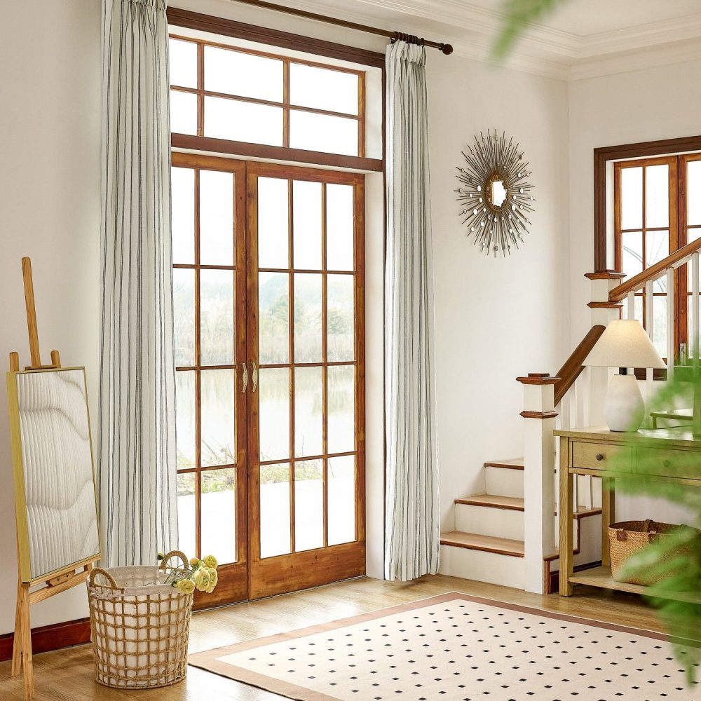 Voss Vertical Striped Pure Linen Curtains