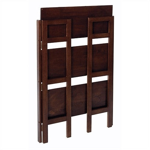 3-Shelf Stackable Folding Bookcase in Distressed Walnut Finish-2