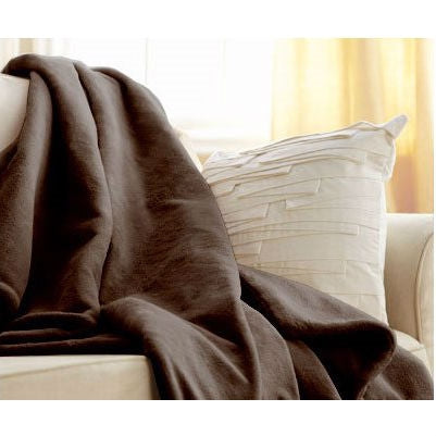 Walnut Brown Cuddle Microplush Heated Electric Warming Throw Blanket-0