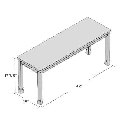 Kitchen Seating Wooden Bench in White and Brown Finish-3