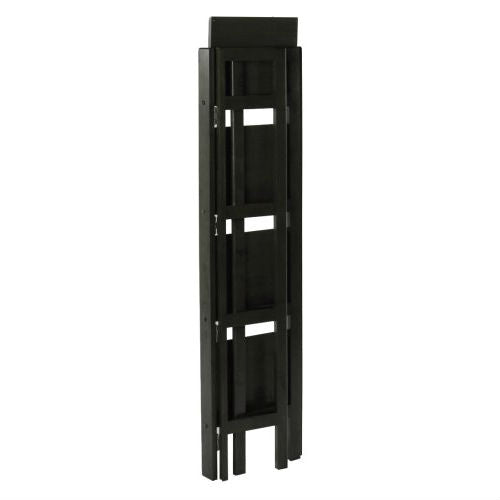 Black 4-Tier Shelf Folding Shelving Unit Bookcase Storage Shelves Tower-1