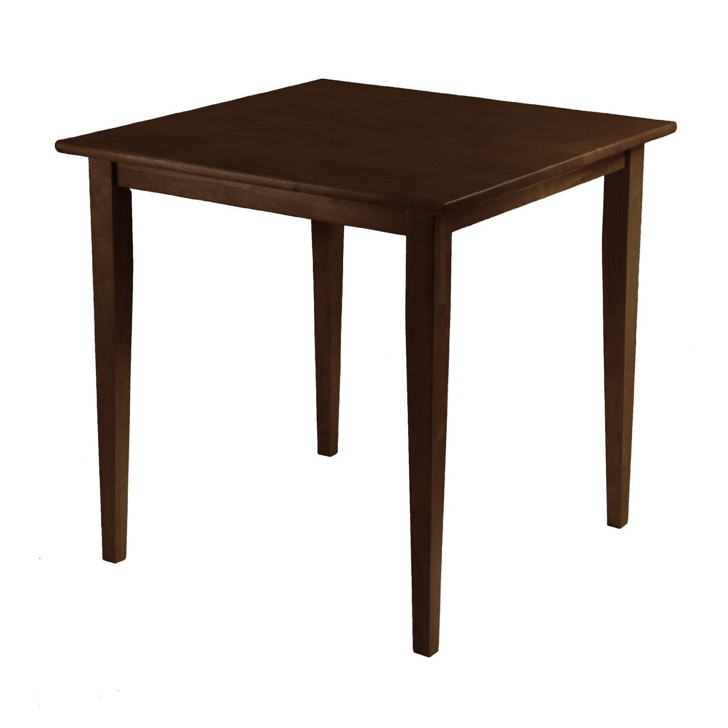 Square Wood Shaker Style Dining Table in Antique Walnut Finish-0