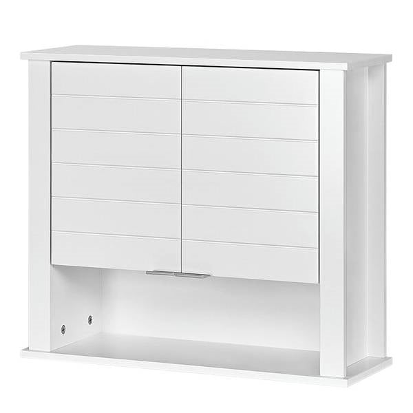 White 2 Door Wall Mounted Bathroom Storage Cabinet-1