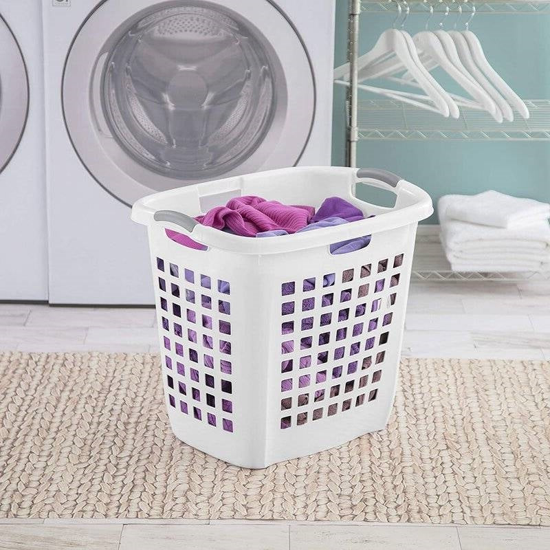 Set of 4 Heavy Duty Plastic Laundry Hamper Dirty Clothes Basket-3